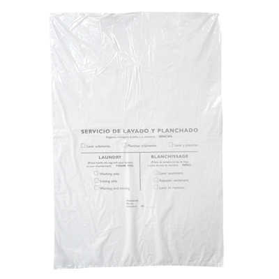 SAC À LINGE 40X59 PE BLANC STANDARD