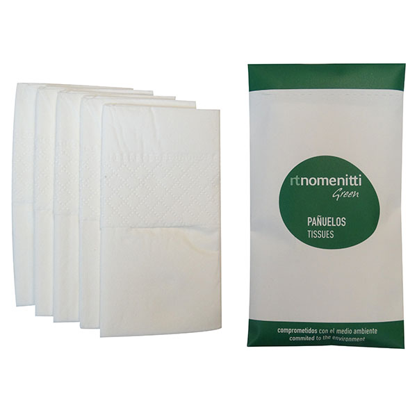 MOUCHOIRS PAPIER TISSU 5 UN  NOMENITTI GREEN