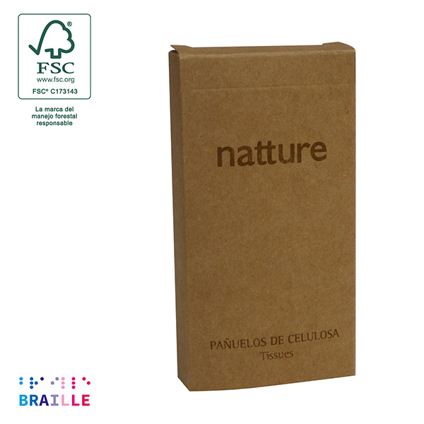 MOUCHOIRS PAPIER TISSU 5 UN BOX FSC BR NATTURE